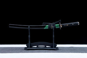 Damascus Folding Steel Clay Burning Blade Wakizashi Samurai Sword,Handmade Japanese Sword,Full Tang Katana loveyitadj