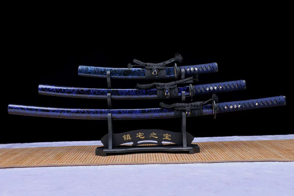 Japanese handmade samurai sword,1095 steel sword set,blue sword steel katana sword,samurai sword, loveyitadj