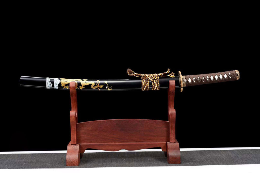 Wakizashi Samurai Sword,Handmade Japanese Sword,Full Tang Katana,Dragon Sword loveyitadj