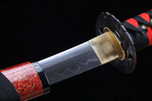 T10 Steel Handmade Japanese Samurai sword,Clay Burning Blade Short Tanto Katana Small Kinfe Real loveyitadj