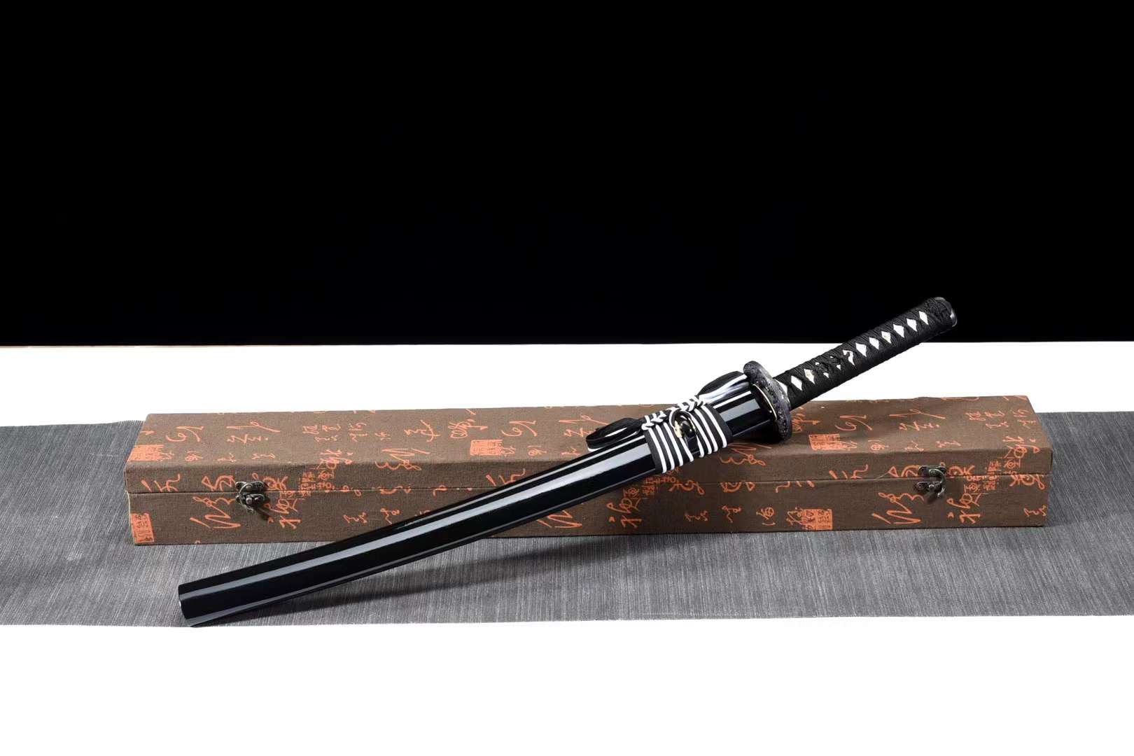 T10 steel Sword,Full Tang Japanese Samurai Sword,Wakizashi Handmade Katana Real loveyitadj