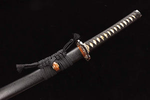 T10 Steel Clay Burning Blade Sowrd,Handmade Japanese Samurai Sword, Full Tang Katana,Dragon Sword loveyitadj