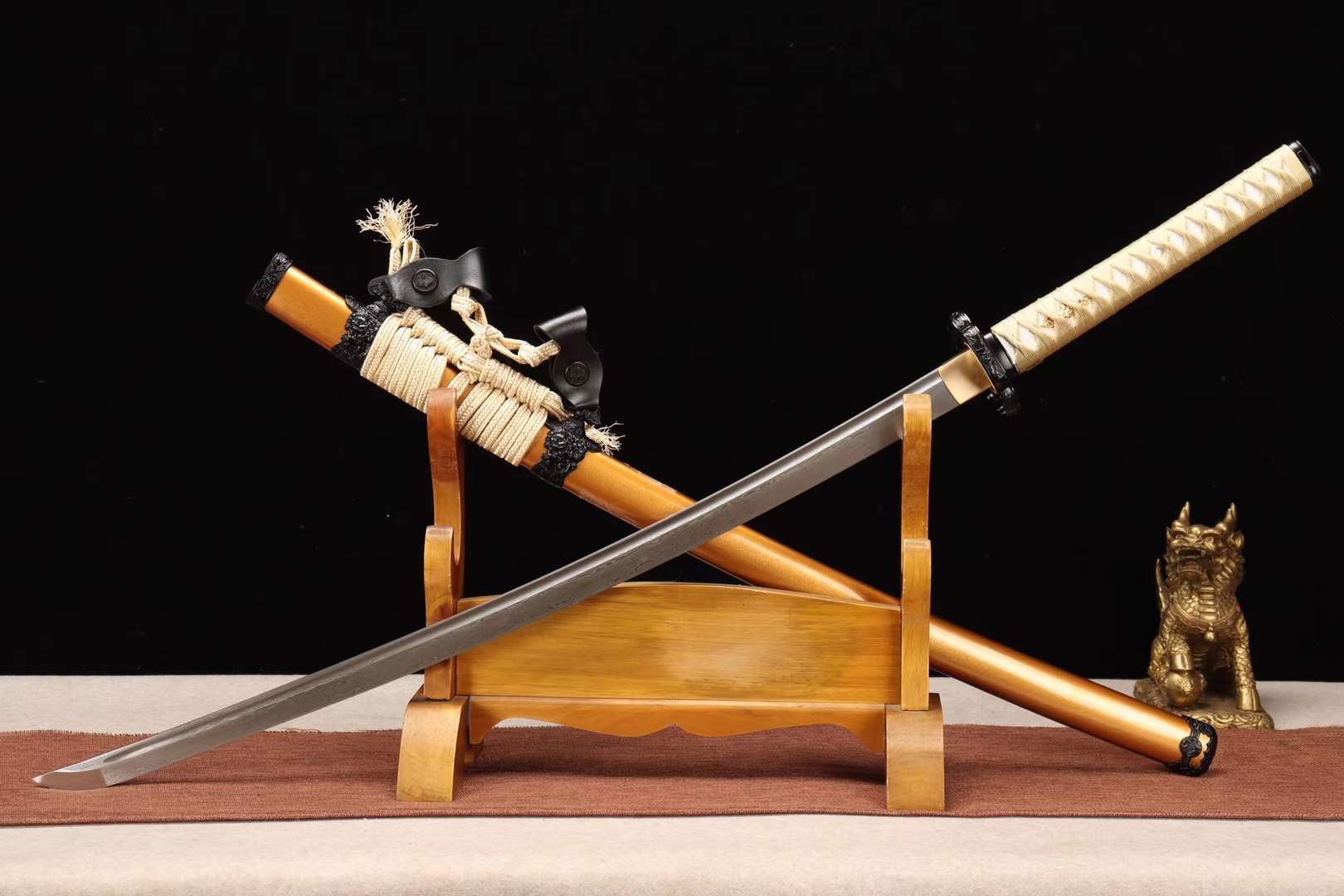 Samurai sword,Damascus Folding Steel Sword Katana,T8 Folding Steel Japanese Sword,Dragon Sword loveyitadj