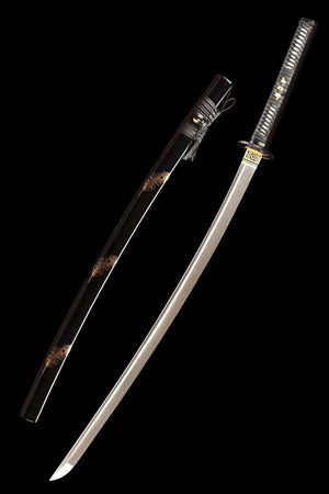 Handmade Japanese Katana Sword, T8 Folding Steel Samurai Sword,Clay Burning Blade Swords loveyitadj