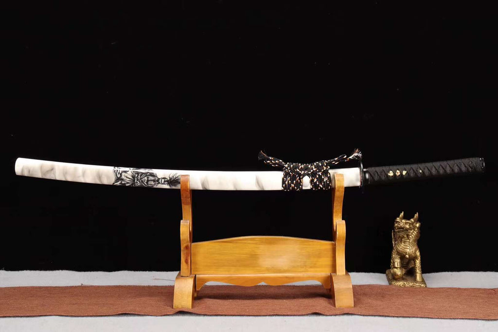 Samurai Samurai Sword,T10 Steel Sword,Clay Burning Blade Katana Sword loveyitadj