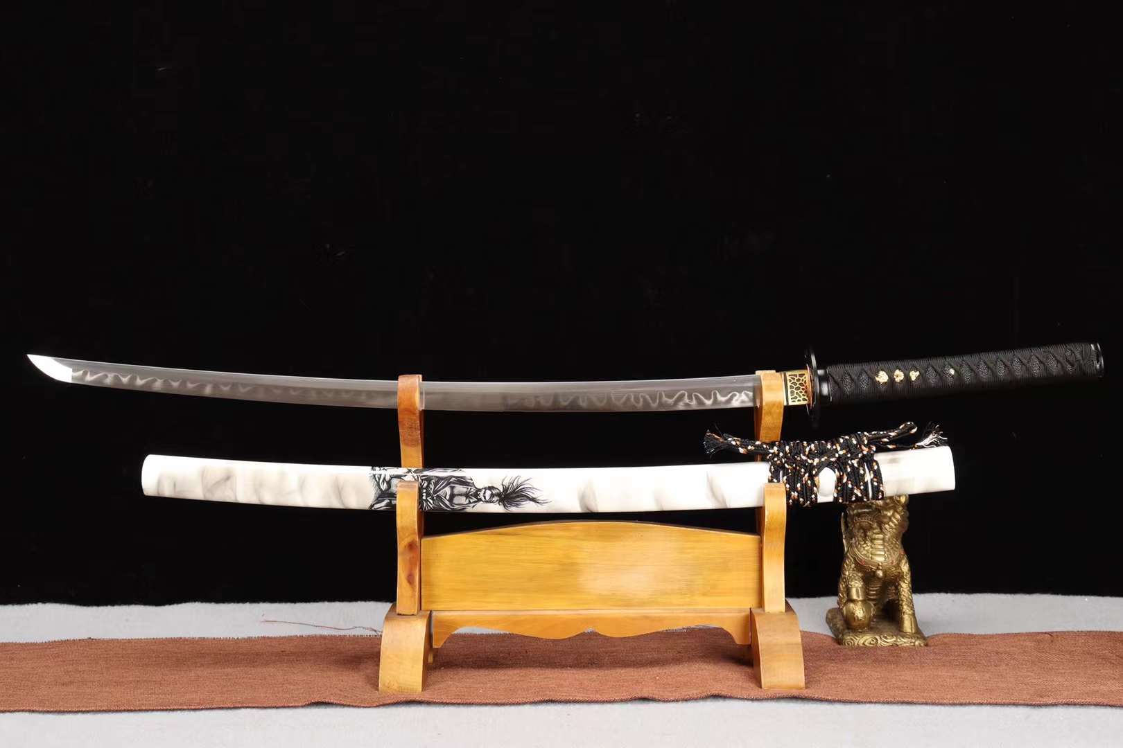 Samurai Samurai Sword,T10 Steel Sword,Clay Burning Blade Katana Sword loveyitadj