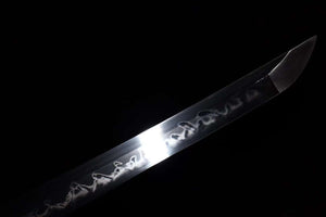 T10 steel handmade Japanese samurai sword, clay burning blade sword,Full Tang Japanese samurai sword loveyitadj