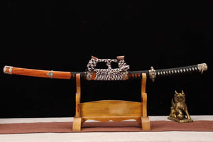 Japanese katana,Full Tang Tachi,T8 Steel Damascus Folding Steel Sword,Full Tang Handmade Samurai Sword loveyitadj