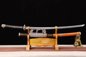 Japanese katana,Full Tang Tachi,T8 Steel Damascus Folding Steel Sword,Full Tang Handmade Samurai Sword loveyitadj