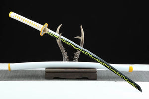 Manga Katana Agatsuma Zenitsu sword 1045 Carbon Steel Sword Demon Slayer Sword Comic Katana hansi sword