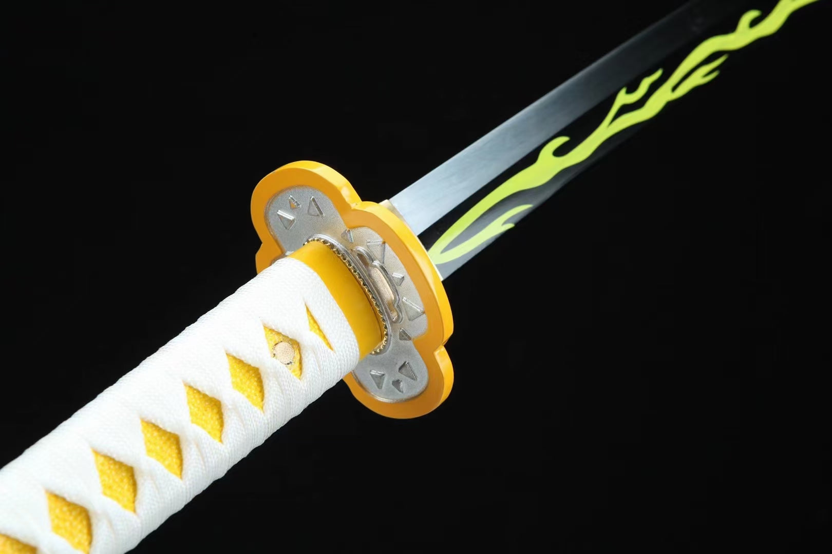 Manga Katana Agatsuma Zenitsu sword 1045 Carbon Steel Sword Demon Slayer Sword Comic Katana hansi sword