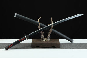 Handmade comic katana, Japanese katana, black katana demon slayer sword Tanjiro katana swords hansi sword